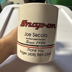 Snap-On Tools Coffee Mug White 12 Oz Vintage!